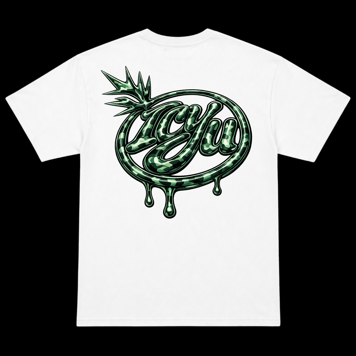 ICYU Camo Green Logo Tee