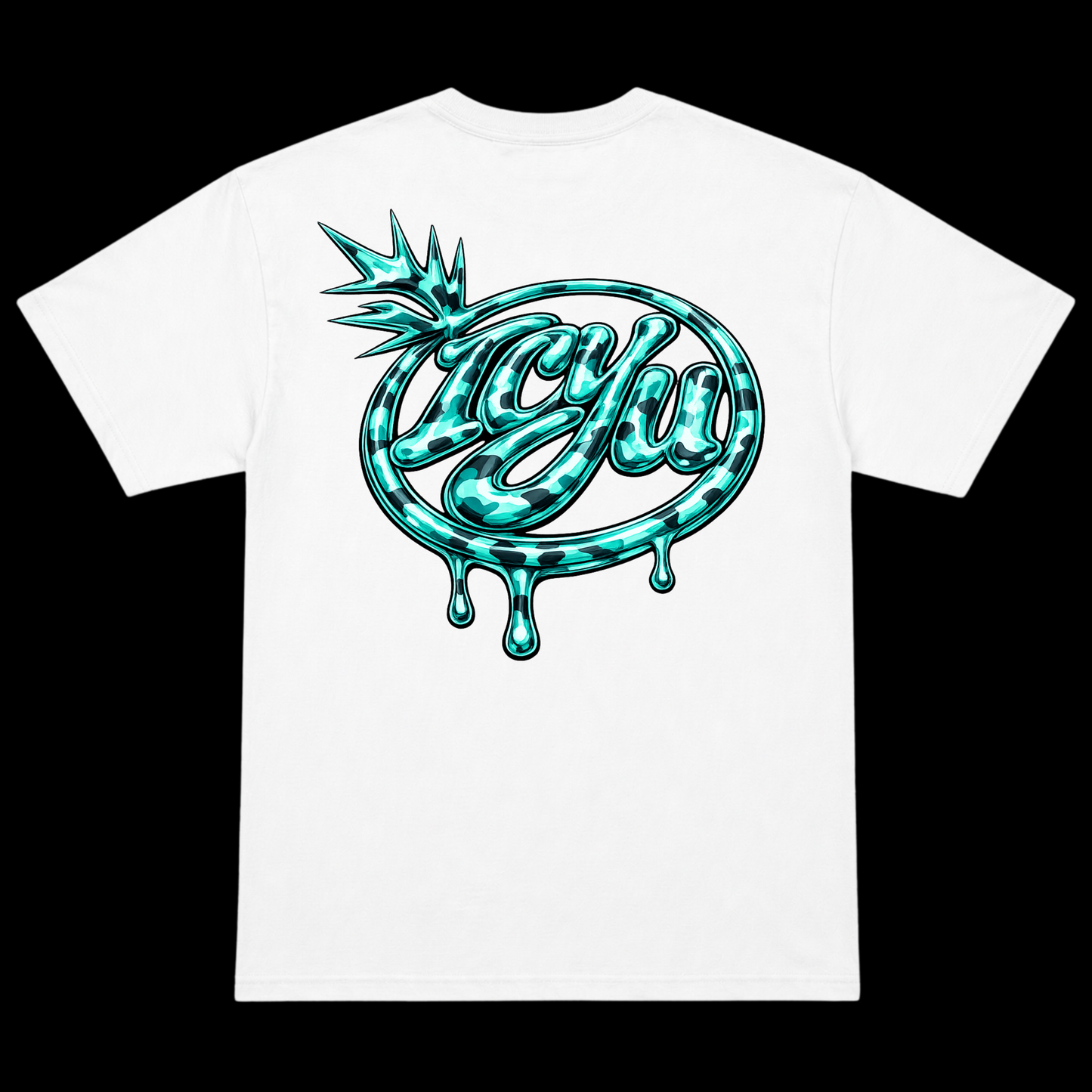 ICYU Camo Turquoise Logo Tee