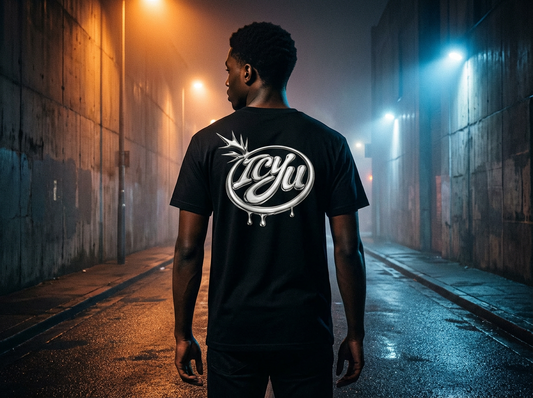 ICYU Chrome Logo Tee – Signature Layout